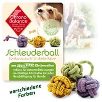 ChronoBalance Upcycled Hundespielzeug Schleuderball gelb von ChronoBalance