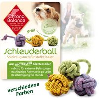 ChronoBalance Upcycled Hundespielzeug Schleuderball grün von ChronoBalance