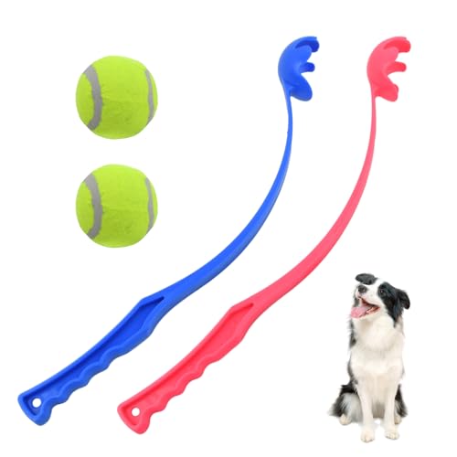Chstarina 2 Stück Ballwerfer für Hunde, 50CM Wurfarm mit 2 Tennisbällen, Ballschleuder, Tennisballwerfer, Hundespielzeug, Ballwurfmaschine Chstarina 2 Stück Ballwerfer für Hunde, 50CM Wurfarm mit 2 Tennisbällen, Ballschleuder, Tennisballwerfer, Hundespielzeug, Ballwurfmaschine von Chstarina