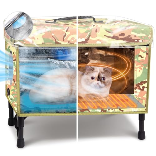 Chtoocy Katzenhaus für den Außenbereich, isoliert, wasserdicht und isoliert – ein sicheres Haustierhaus und Kätzchen-Unterschlupf für Ihre Katze, Winterheizung, Außenaufenthalte, Scheunenkatze Chtoocy Katzenhaus für den Außenbereich, isoliert, wasserdicht und isoliert – ein sicheres Haustierhaus und Kätzchen-Unterschlupf für Ihre Katze, Winterheizung, Außenaufenthalte, Scheunenkatze von Chtoocy