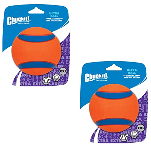 CHUCKIT Ultra Ball XXL - Spielzeug für Hunde - Doppelpack - 2 x 10 cm 1 Pack von Chuckit