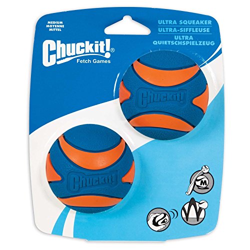 Chuckit! (3 Pack) Ultra Squeaker Ball Durable High Bounce Dog Toy Medium 2 Pack von Chuckit!