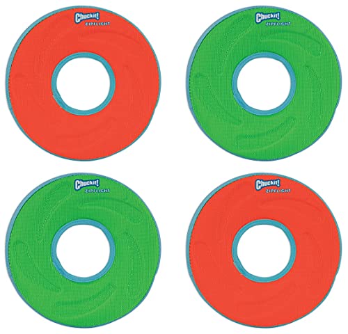 Chuckit! (4 Pack) Zipflight Amphibious Flying 6-Inch Ring Dog Fetch Toy Small von Chuckit!