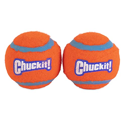 Schmeiß es weg! Tennisball-Hundespielzeug, robust, geeignet für Apportierspiele, geeignet für Hunde, Größe M, 2er-Pack von Chuckit!