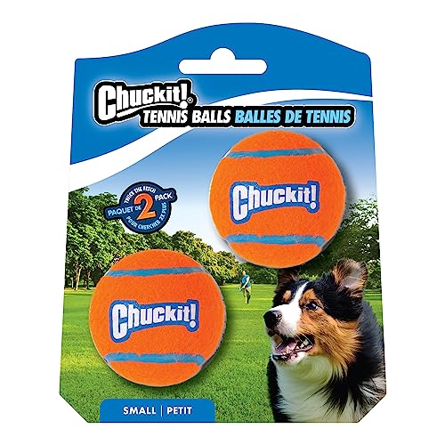 Chuckit 07101 Tennis ball Small, 2 Hundebälle kompatibel mit ballwerfer, S von Chuckit!