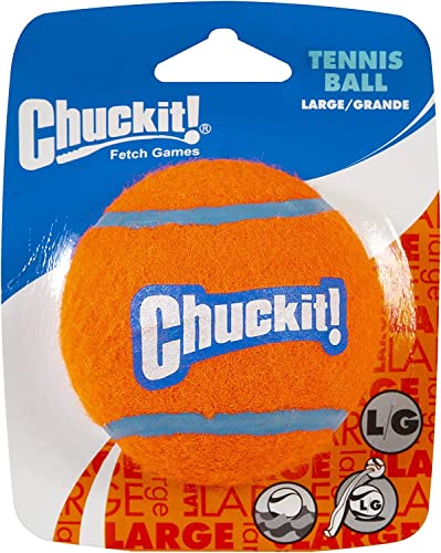 Chuckit! 084001 Tennis Ball Large, 1 Hundeball kompatibel mit ballwerfer, L von Chuckit!