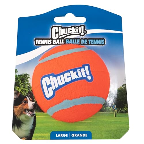 Chuckit! 084001 Tennis Ball Large, 1 Hundeball kompatibel mit ballwerfer, L von Chuckit!