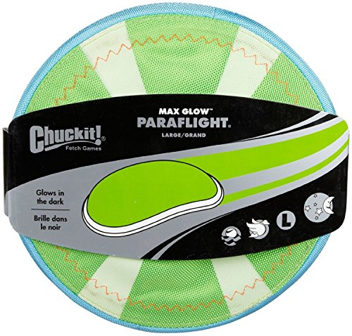 Chuckit! 2 Pack of Max Glow Paraflight Dog Frisbee, Large 9.75-Inch von Chuckit!
