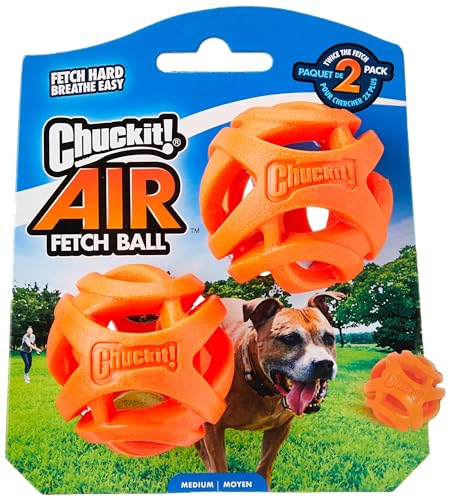 Chuckit! Air Fetch Hundespielzeug, Größe M, 6,3 cm Durchmesser, für Hunde von 9-27 kg, 2 Stück von Chuckit!