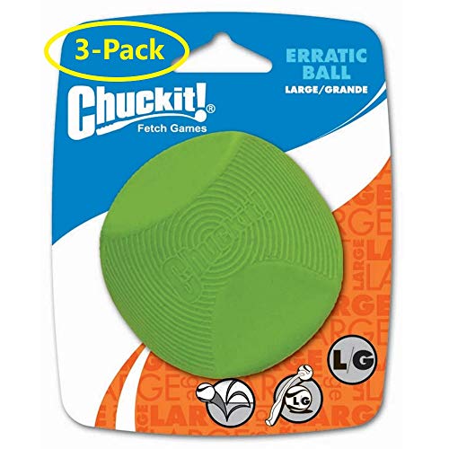 Chuckit! Fetch Toy Erratic Ball Unpredictable Bounce Fits Launcher Large 3-Pack von Chuckit!