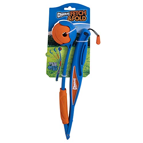 Chuckit! – Fetch & Fold Mini 18M Launcher – Ballwerfer für Hunde – Zusammenklappbarer Hundewerfer – Launcher kompatibel mit mittelgroßen Bällen – Lieferung mit 1 Apportierball Medium Chuckit! – Fetch & Fold Mini 18M Launcher – Ballwerfer für Hunde – Zusammenklappbarer Hundewerfer – Launcher kompatibel mit mittelgroßen Bällen – Lieferung mit 1 Apportierball Medium von Chuckit!