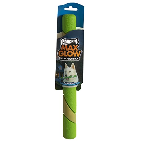 Chuckit! - Max Glow Ultra Fetch - Phosphoreszierender Stock für Hunde - Robuster und langlebiger Stock für Hunde - Leuchtet im Dunkeln - Einheitsgröße - Durchmesser 28 x 3 x 2.5 cm Chuckit! - Max Glow Ultra Fetch - Phosphoreszierender Stock für Hunde - Robuster und langlebiger Stock für Hunde - Leuchtet im Dunkeln - Einheitsgröße - Durchmesser 28 x 3 x 2.5 cm von Chuckit!