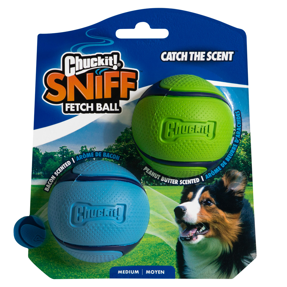 Chuckit! Sniff Fetch Ball Duo Pack - Größe M: 2 x ca. Ø 6,5 cm Chuckit! Sniff Fetch Ball Duo Pack - Größe M: 2 x ca. Ø 6,5 cm von Chuckit!