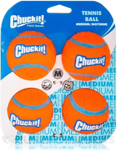 Chuckit 7404 Tennis Ball Medium - 4 Stücke von Chuckit!