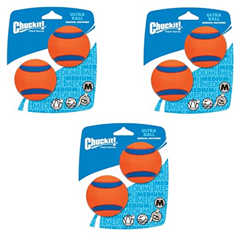 Chuckit! - Ultra Ball - Spielzeug für Hunde - Bundle - 3 x Gr. M 6 cm 2 Pack Chuckit! - Ultra Ball - Spielzeug für Hunde - Bundle - 3 x Gr. M 6 cm 2 Pack von Chuckit!