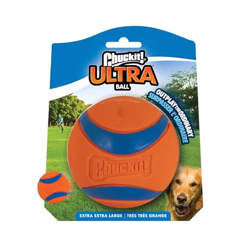 Chuckit! Ultra Ball XXL | 1 Stück | ø 10 cm | Spielzeug für Hunde | Speziell für das Apportierspiel entwickelt | Besteht aus langlebigem Gummi | Schwimmt auf dem Wasser von Chuckit!