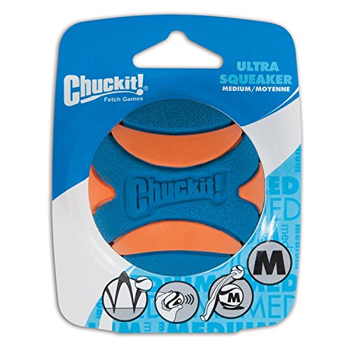 Chuckit Ultra Squeaker Ball Natural Rubber Dog Toy Medium 2.5" Diameter -10 Pack von Chuckit!