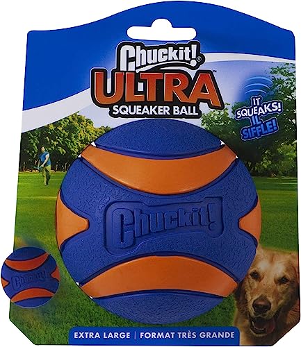 Chuckit! Ultra Squeaker Hundespielzeug, Gummi, hohe Sprungkraft, für Land und Wasserwerfer, Größe XL von Chuckit!