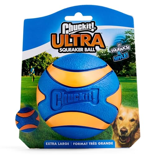 Chuckit! Ultra Squeaker Hundespielzeug, Gummi, hohe Sprungkraft, für Land und Wasserwerfer, Größe XL von Chuckit!