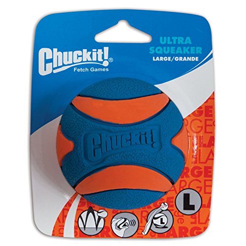 FayTun Chuckit! Ultra Squeaker Ball Dog Toy Large (3" Diameter) - Pack of 2 von Chuckit!