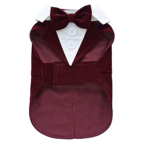 Formelles Outfit für Hunde, Smoking, Hochzeit, Party, Hundeanzug, Kleid, Welpen, Herren, Hochzeitshemd mit Fliege, Gr. XL Formelles Outfit für Hunde, Smoking, Hochzeit, Party, Hundeanzug, Kleid, Welpen, Herren, Hochzeitshemd mit Fliege, Gr. XL von Chukamalilayi
