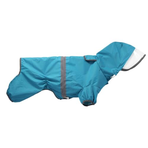 Hunde-Regenmantel für den ganzen Körper, wasserdicht, mit Kapuze, vier Beinen, Hunderegenjacke, Haustier-Regenponcho mit reflektierenden Streifen und Geschirrloch, Größe S und M, Corgi-Hund (Blau, Hunde-Regenmantel für den ganzen Körper, wasserdicht, mit Kapuze, vier Beinen, Hunderegenjacke, Haustier-Regenponcho mit reflektierenden Streifen und Geschirrloch, Größe S und M, Corgi-Hund (Blau, von Chukamalilayi