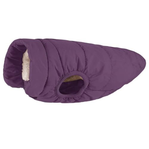 Hundemantel für den kalten Winter, warme Kleidung, wasserdichter Mantel mit Geschirrloch, Welpenmantel für kleine und mittelgroße Hunde, Dunkelviolett, Größe XS Hundemantel für den kalten Winter, warme Kleidung, wasserdichter Mantel mit Geschirrloch, Welpenmantel für kleine und mittelgroße Hunde, Dunkelviolett, Größe XS von Chukamalilayi