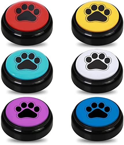 ChunHee Trainingsglocke für den Hund,Katzen Training Buzzer, Hunde Buttons zum Sprechen/Essen Sie etwas/Hinausgehen Interaktives Spielzeug Haustier Werkzeug 6 Farben von ChunHee