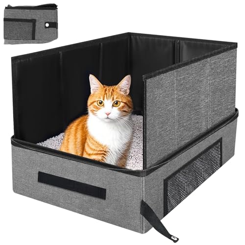 17.7 x 13.5 x 13.75 Inch Travel Litter Box for Cats, Collapsible Cat Litter Box with Lid, Portable Cat Box with Zipper & Hard Bottom, Leak-Proof Kitty Litter Pan for Car Airplane, Water-Resistant 17.7 x 13.5 x 13.75 Inch Travel Litter Box for Cats, Collapsible Cat Litter Box with Lid, Portable Cat Box with Zipper & Hard Bottom, Leak-Proof Kitty Litter Pan for Car Airplane, Water-Resistant von Chunful