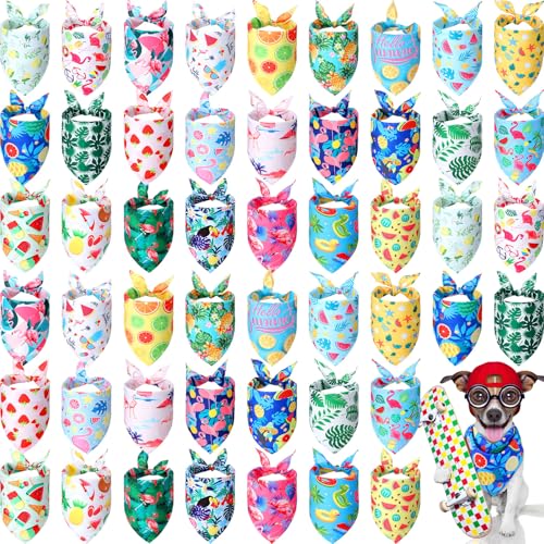 Chunful 50 Stück Hundehalstücher für den Sommer, hawaiianische Halstücher, Lätzchen, Dreieck, Hundeschal-Set mit Fruchtblättern, Flamingo-Muster, für den Sommer, Haustierkostüm, Zubehör, Dekoration Chunful 50 Stück Hundehalstücher für den Sommer, hawaiianische Halstücher, Lätzchen, Dreieck, Hundeschal-Set mit Fruchtblättern, Flamingo-Muster, für den Sommer, Haustierkostüm, Zubehör, Dekoration von Chunful