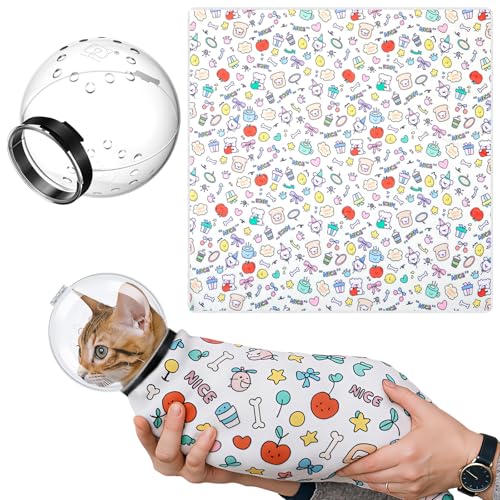 Chunful Katzenmaulkorb und Katzenwickel für die Fellpflege, Größe M, verstellbarer Maulkorb und 70,1 cm Wickel zum Baden, Rasieren, Nageltrimmen, Haustierwerkzeuge Chunful Katzenmaulkorb und Katzenwickel für die Fellpflege, Größe M, verstellbarer Maulkorb und 70,1 cm Wickel zum Baden, Rasieren, Nageltrimmen, Haustierwerkzeuge von Chunful