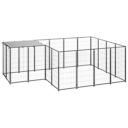 Chusui Hundezwinger, Welpenauslauf, Hundezaun, Laufstall Hund, Zaun Für Hunde, Welpengitter, Hundegitter, Welpenzaun, Schwarz 6,05 m² Stahl Chusui Hundezwinger, Welpenauslauf, Hundezaun, Laufstall Hund, Zaun Für Hunde, Welpengitter, Hundegitter, Welpenzaun, Schwarz 6,05 m² Stahl von Chusui