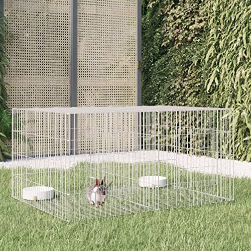 Kaninchenkäfig 2 Paneele, Chusui Hamsterkäfig, Hasenkäfig, Kaninchenstall, Meerschweinchen Gehege, Meerschweinchen Käfig, Laufstall, 110x79x54 cm Verzinktes Eisen von Chusui