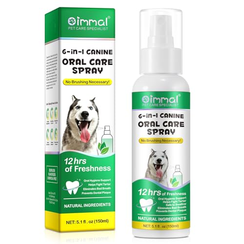 Dentalspray für Hunde und Katzen, 6-in-1 Mundpflege-Spray für Hunde Zahnpflege, Entfernt Plaque & Zahnstein, Erfrischt den Atem, Reinigt Zahnfleisch & Zähne, Beugt Mundkrankheiten bei Hunden Vor Dentalspray für Hunde und Katzen, 6-in-1 Mundpflege-Spray für Hunde Zahnpflege, Entfernt Plaque & Zahnstein, Erfrischt den Atem, Reinigt Zahnfleisch & Zähne, Beugt Mundkrankheiten bei Hunden Vor von CiAIplw