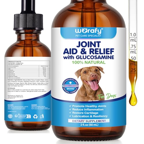 Gelenk- & Knochenschutz für Hunde, 100% Natürliche, Unterstützt Beweglichkeit und Flexibilität, Ergänzungsmittel für Hüften und Gelenke für Hunde, Mit Speckgeschmack, 60ml Gelenk- & Knochenschutz für Hunde, 100% Natürliche, Unterstützt Beweglichkeit und Flexibilität, Ergänzungsmittel für Hüften und Gelenke für Hunde, Mit Speckgeschmack, 60ml von CiAIplw
