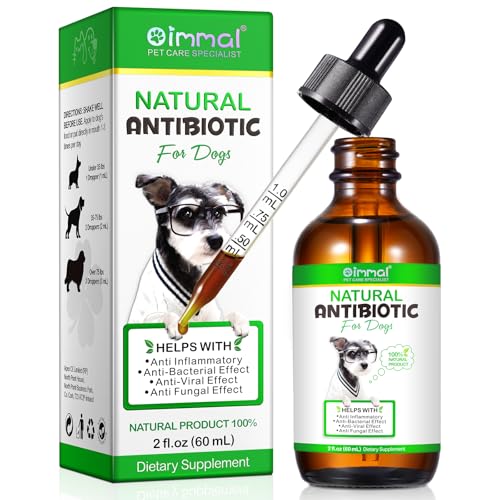 Natürliche Hunde-Antibiotika, Antibiotika-Tropfen für Hunde, Hunde-Antibiotikum Unterstützt das Immunsystem & Hunde-Allergie Relief, Hund Hefe-Infektion Behandlung, Juckreiz Linderung für Hunde, 60ml von CiAIplw