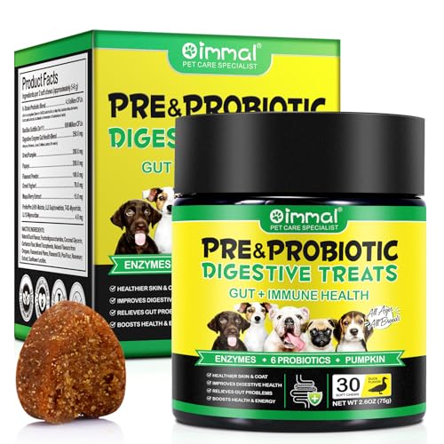 Probiotika Darmsanierung für den Hund - Erbesserte Verdauung & Immunsystem, Fördert die Gesundheit der Haut und Saisonale Allergien Unterstützen, Gut für Die Immunität, Entengeschmack von CiAIplw