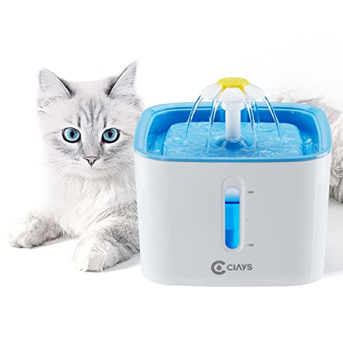 Ciays Katzenwasserbrunnen, Automatischer Haustier-Wasserbrunnen, 2,5 l Hundewasserspender mit 3 Ersatzfiltern für Katzen, Hunde, mehrere Haustiere, Blau Ciays Katzenwasserbrunnen, Automatischer Haustier-Wasserbrunnen, 2,5 l Hundewasserspender mit 3 Ersatzfiltern für Katzen, Hunde, mehrere Haustiere, Blau von Ciays