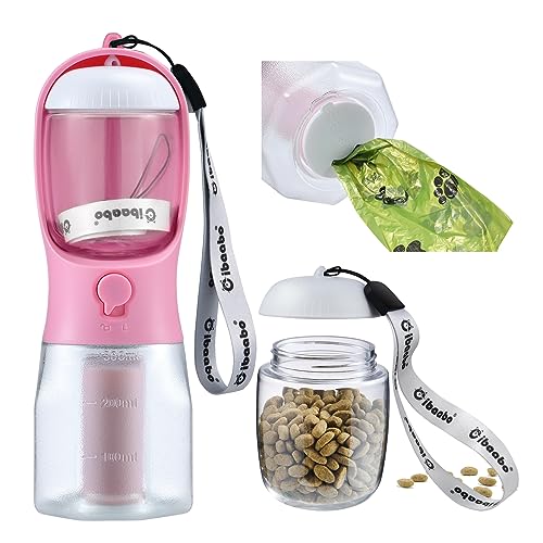 Cibaabo Hunde-Wasserflasche mit Futterbehälter und Kotbeutelhalter, 590 ml, tragbarer Haustierspender, auslaufsicheres Schloss, Kohlefilter zum Trinken, Füttern, Reisen, Spazierengehen und Wandern Cibaabo Hunde-Wasserflasche mit Futterbehälter und Kotbeutelhalter, 590 ml, tragbarer Haustierspender, auslaufsicheres Schloss, Kohlefilter zum Trinken, Füttern, Reisen, Spazierengehen und Wandern von Cibaabo