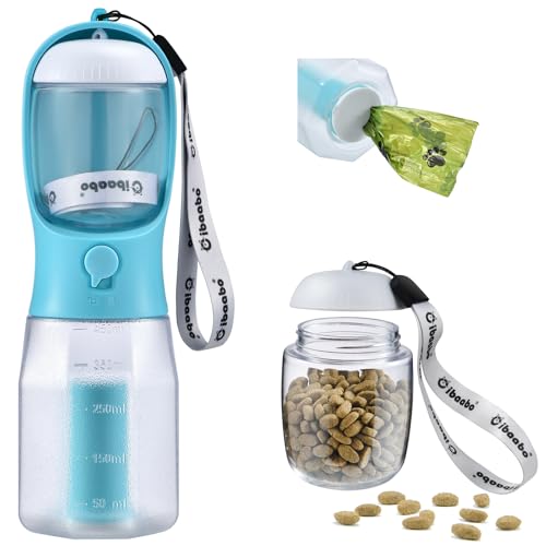 Cibaabo Hunde-Wasserflasche mit Futterbehälter & Kotbeutelhalter, Reise-Wassernapf, tragbarer Haustierspender, Hundesachen-Zubehörartikel, Welpenzubehör für Yorkie, Chihuahua, Spazierengehen, Wandern Cibaabo Hunde-Wasserflasche mit Futterbehälter & Kotbeutelhalter, Reise-Wassernapf, tragbarer Haustierspender, Hundesachen-Zubehörartikel, Welpenzubehör für Yorkie, Chihuahua, Spazierengehen, Wandern von Cibaabo