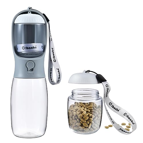 Cibaabo Wasserflasche für Hunde mit Futterbehälter, Reisewassernapf für Welpen, tragbarer Spender für Haustiere, Zubehör für Hunde, unverzichtbare Utensilien für Welpen, Yorkies, Chihuahuas, Katzen Cibaabo Wasserflasche für Hunde mit Futterbehälter, Reisewassernapf für Welpen, tragbarer Spender für Haustiere, Zubehör für Hunde, unverzichtbare Utensilien für Welpen, Yorkies, Chihuahuas, Katzen von Cibaabo