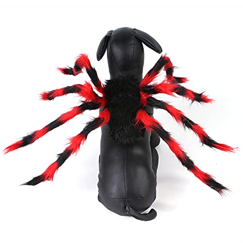 Cicano Halloween-Kostüm, Spinne für Katzen, Kätzchen, Welpen, Hunde, Größe L, Schwarz / Rot von Cicano