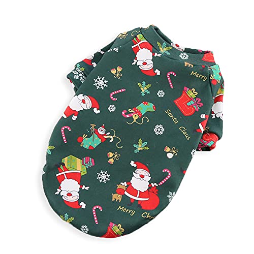 Cicano Weihnachtspullover für Hunde, niedliches Weihnachtsmuster, bedruckt, Gr. 4XL, Grün von Cicano