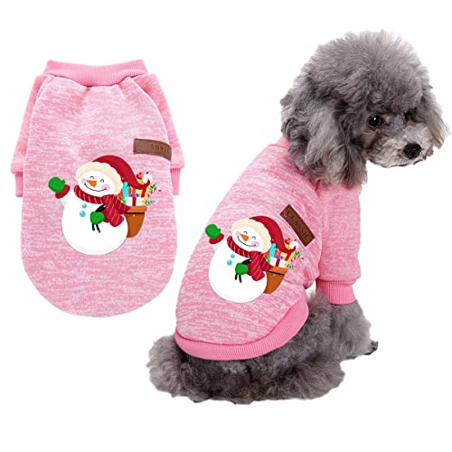 Cicano Hundepullover, Weihnachtspullover für Welpen, Katzen, Hunde, Größe M, Rosa von Cicano