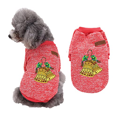 Cicano Hundepullover, Weihnachtspullover für Welpen, Katzen, Hunde, Größe XL, Rot von Cicano