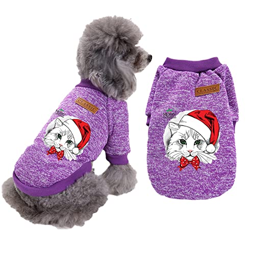 Cicano Hundepullover, Weihnachtspullover für Welpen, Katzen, Hunde, Größe XL, Violett von Cicano