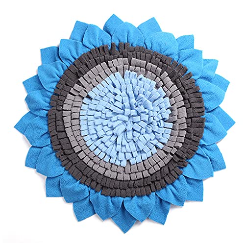 Cicano Schnüffelmatte für Hunde mit Sonnenblumen-Motiv, für Hundetraining, Schnüffelmatte für Langeweile, Puzzle-Spielzeug, blau von Cicano