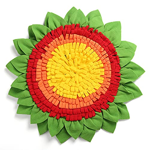 Cicano Schnüffelmatte für Hunde mit Sonnenblumen-Motiv, für Hundetraining, Schnüffelmatte für Langeweile, Puzzle-Spielzeug, grün von Cicano