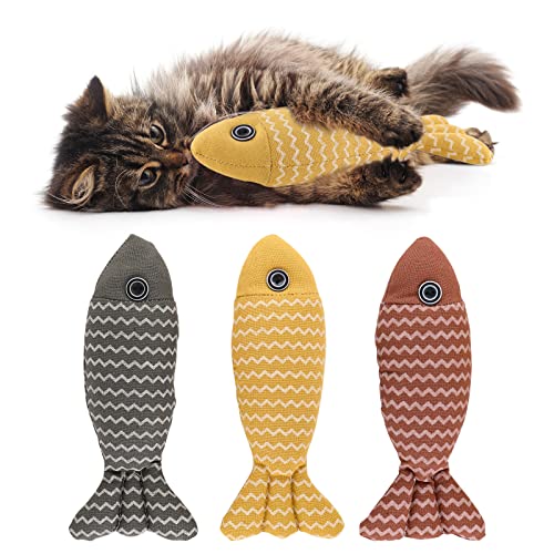 3PCS Spielzeug mit Katzenminze, 21cm Fisch Katzenminze Spielzeug, Katzenspielzeug für Katze zu Spielen, Katze Interaktive Spielzeug, Simulation Fisch Katze Spielzeug von Cielbleu