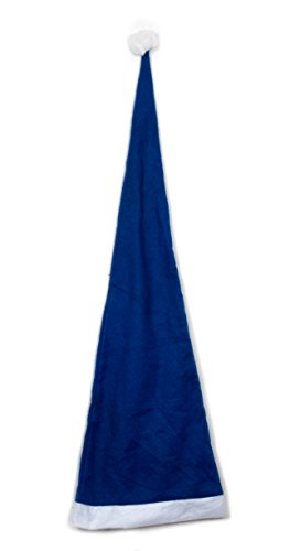 Ciffre Blau Lang Weihnachtsmütze Mütze Nikolausmütze Ca 100cm von Ciffre